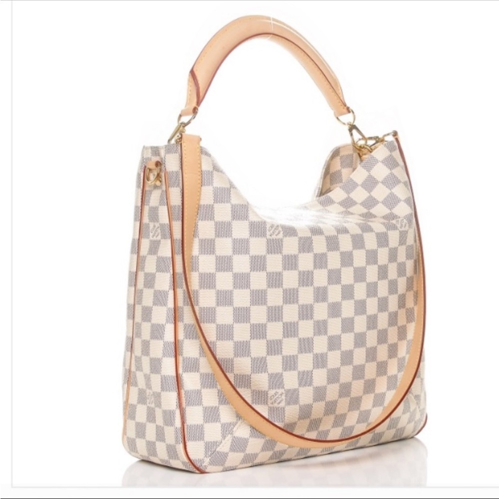 Rare Louis Vuitton Soffi Damier Azur Shoulder Bag Authentic Classic Summer